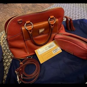 Dooney & Bourke Aubrey Satchel in Terra-cotta